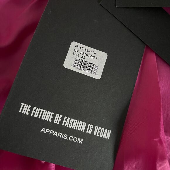 Confetti Pink Stella Faux Fur Coat from APPARIS (Size XS) NWT - Picture 6 of 9